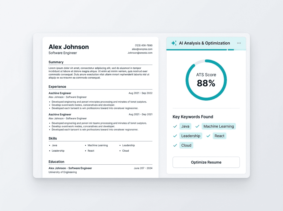 AI Resume Builder Mockup